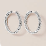 Intermix In & Out Emerald-Cut Hoops Earring ABH-47-LGD-2  - Abtin & Co.