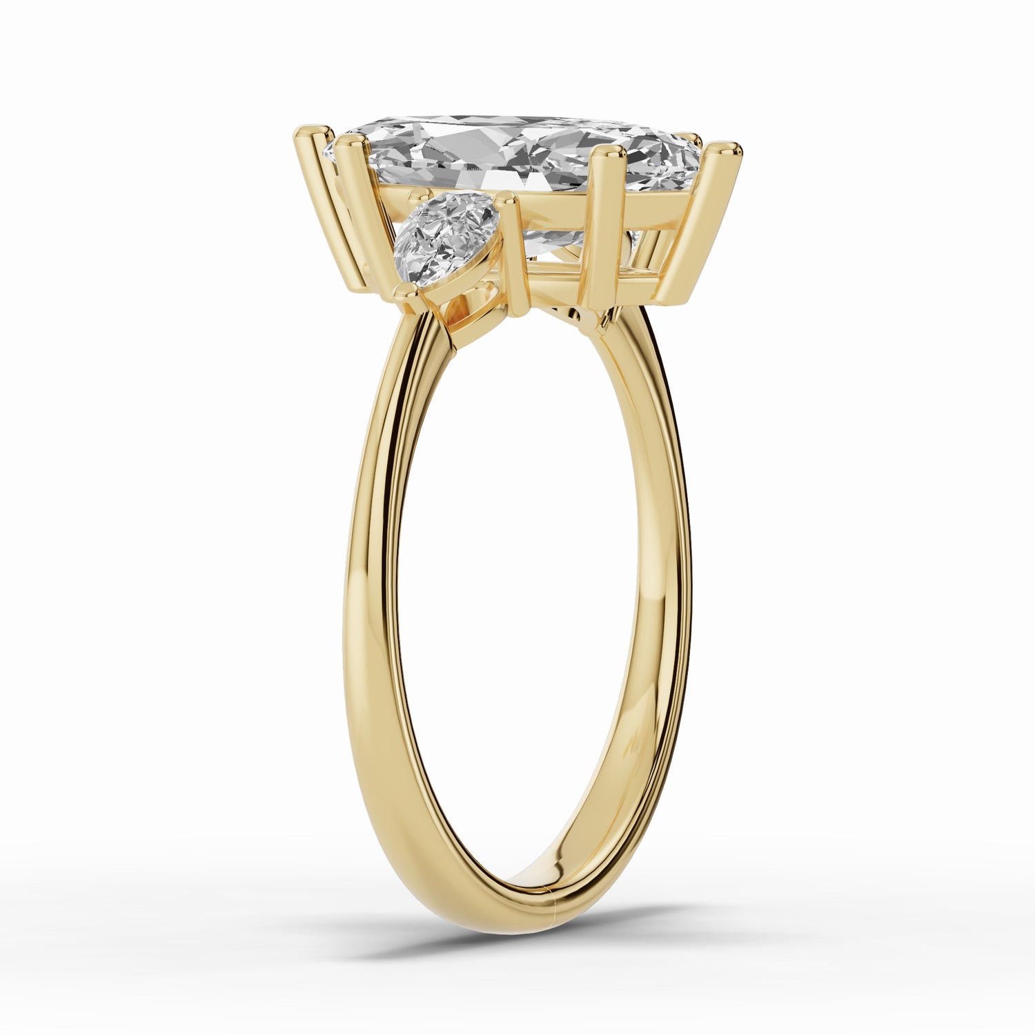 Vionne Marquise Three-Stone Engagement Ring