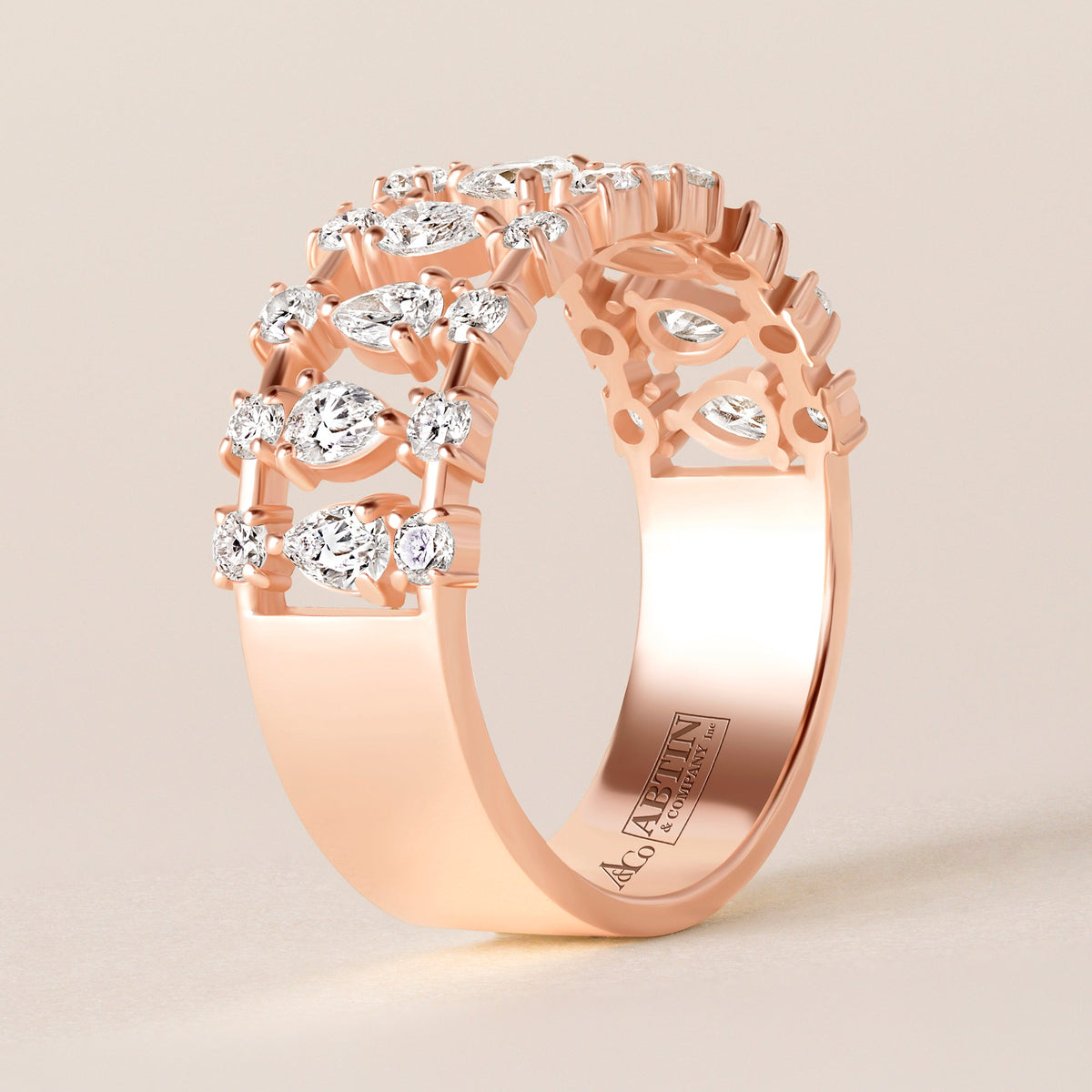 Lattice Band Ring ABB-719-D-5  - Abtin & Co.