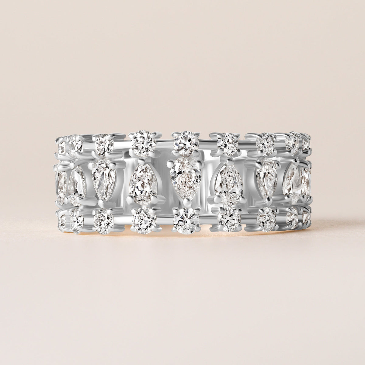 Lattice Band Ring ABB-719-D-3  - Abtin & Co.