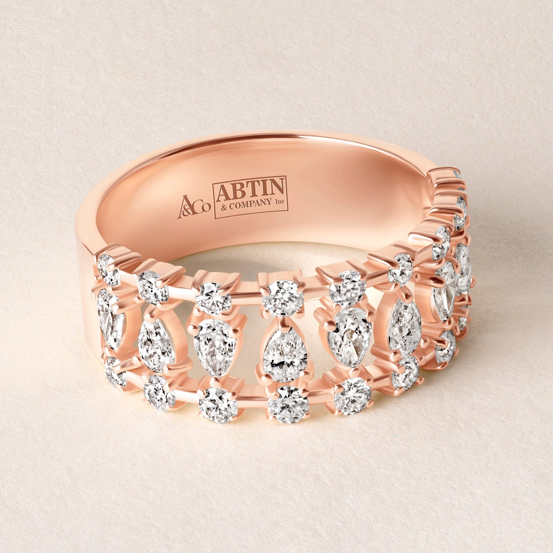 Lattice Band Ring ABB-719-D-5  - Abtin & Co.