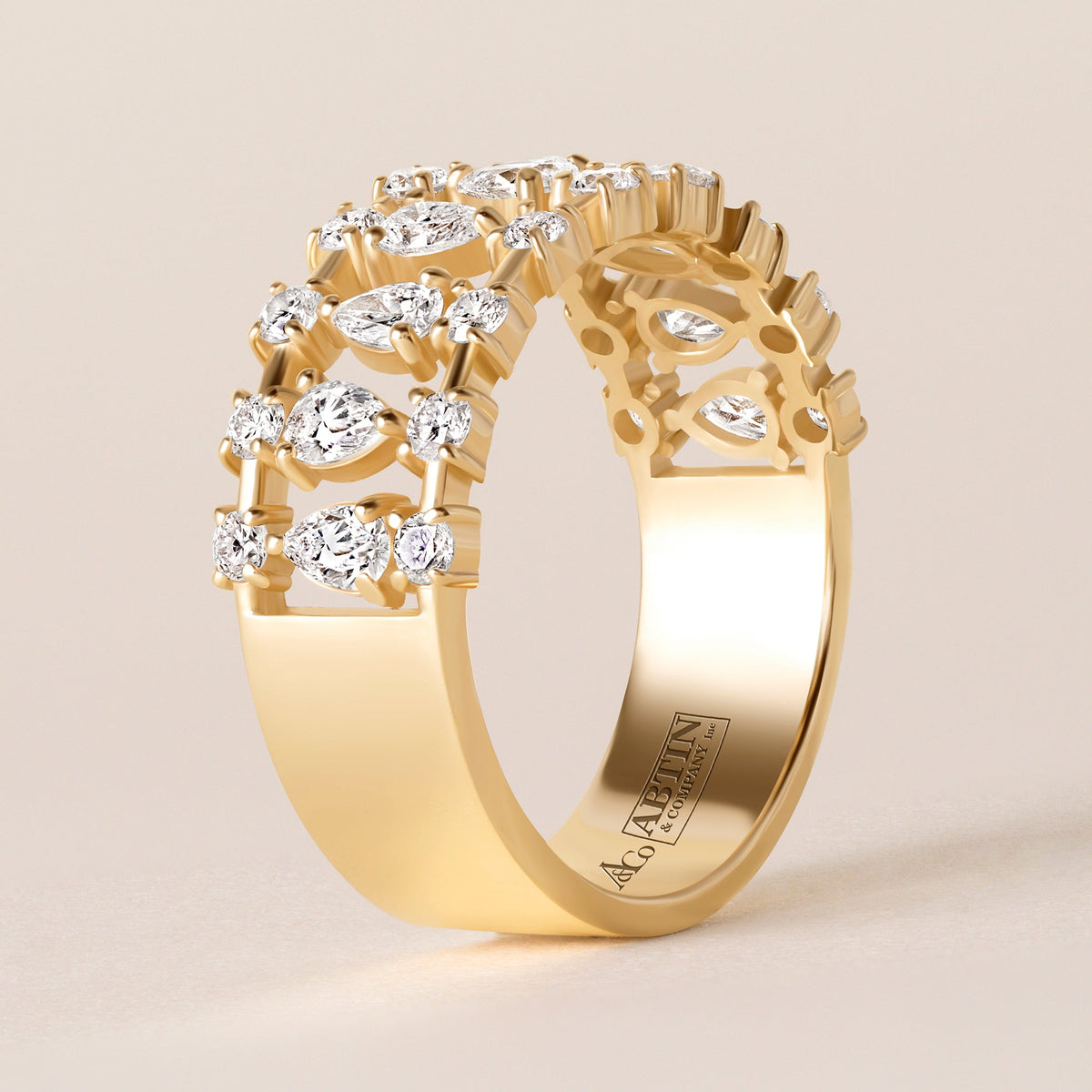 Lattice Band Ring ABB-719-D-1  - Abtin & Co.