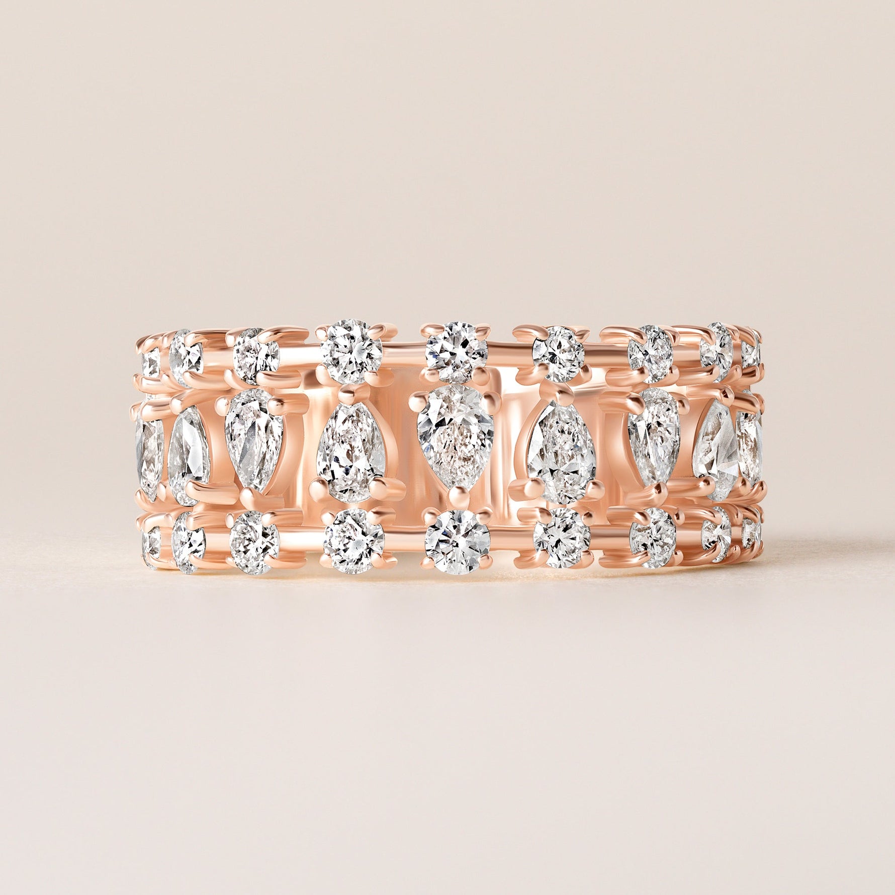 Lattice Band Ring ABB-719-D-5  - Abtin & Co.