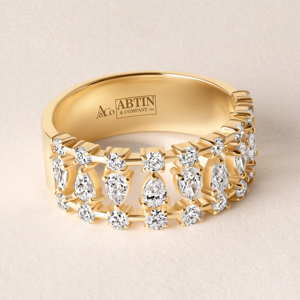 Lattice Band Ring ABB-719-D-1  - Abtin & Co.