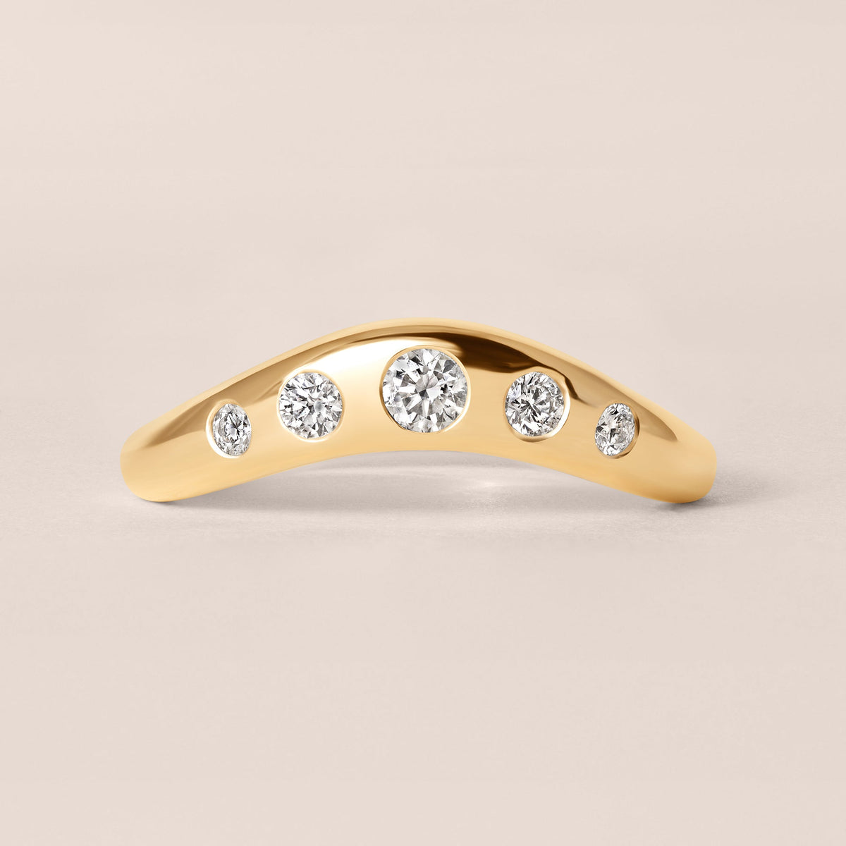 LIORA DIAMOND CONTOUR Band Ring ABB-843-D-2  - Abtin & Co.