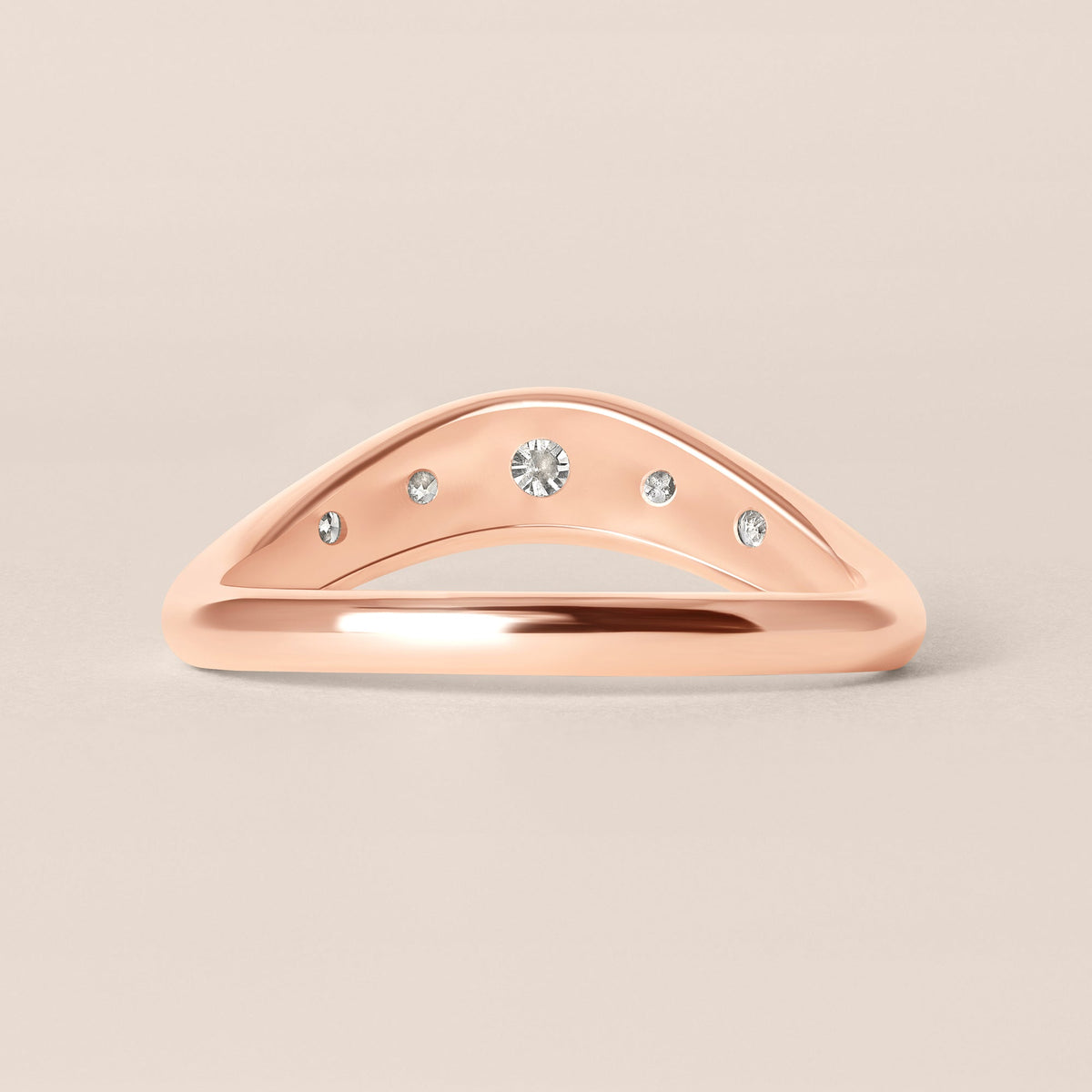 LIORA DIAMOND CONTOUR Band Ring ABB-843-D-10  - Abtin & Co.