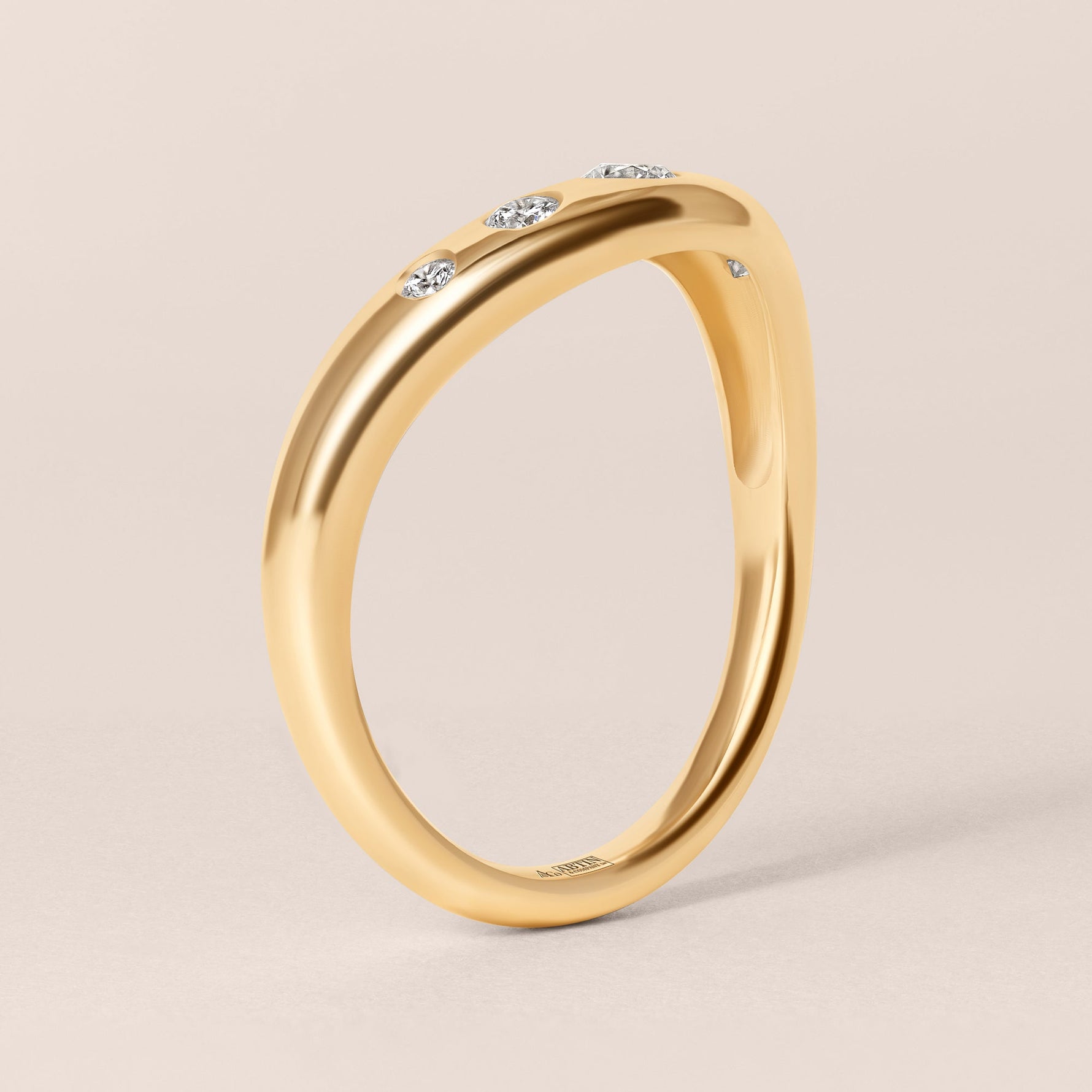 LIORA DIAMOND CONTOUR Band Ring ABB-843-D-2  - Abtin & Co.