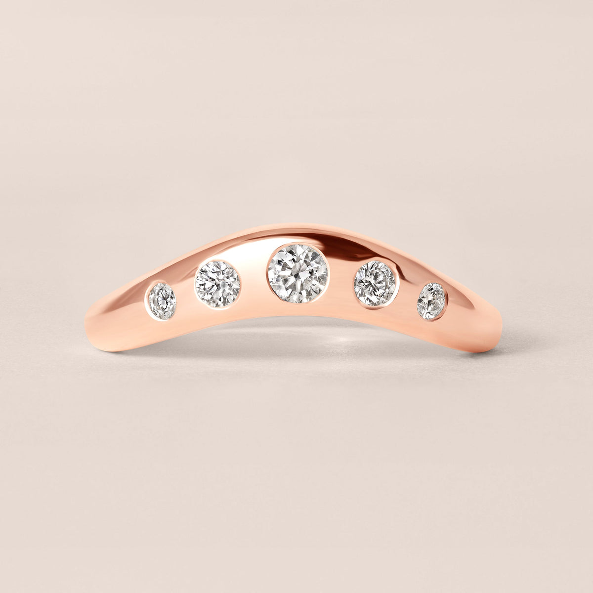 LIORA DIAMOND CONTOUR Band Ring ABB-843-D-10  - Abtin & Co.