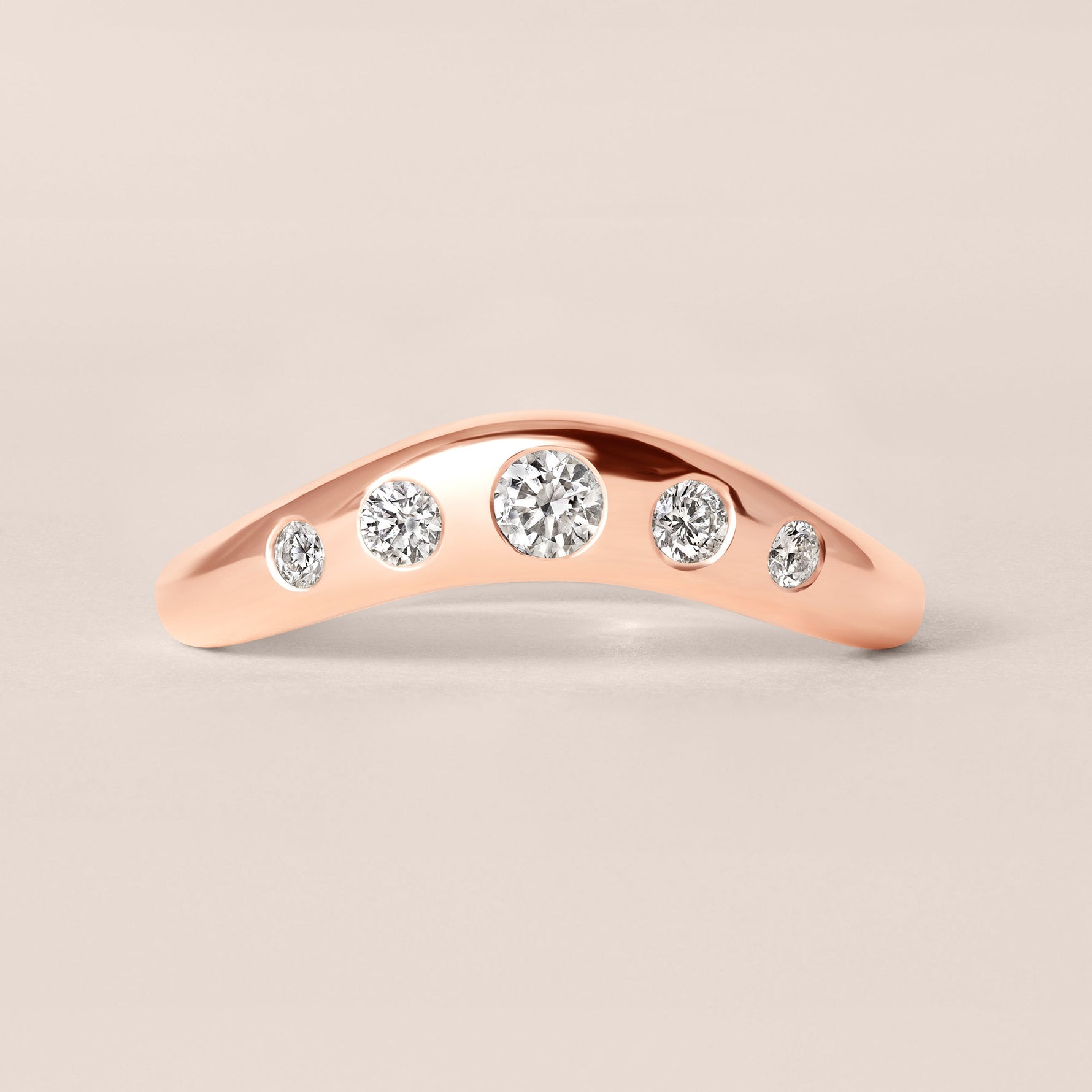 LIORA DIAMOND CONTOUR Band Ring ABB-843-D-10  - Abtin & Co.
