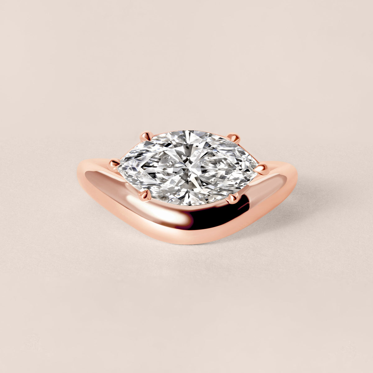 LIORA MARQUISE BASKET ENGAGEMENT Ring Ring ABER-127.2-MQ-LGD-11  - Abtin & Co.