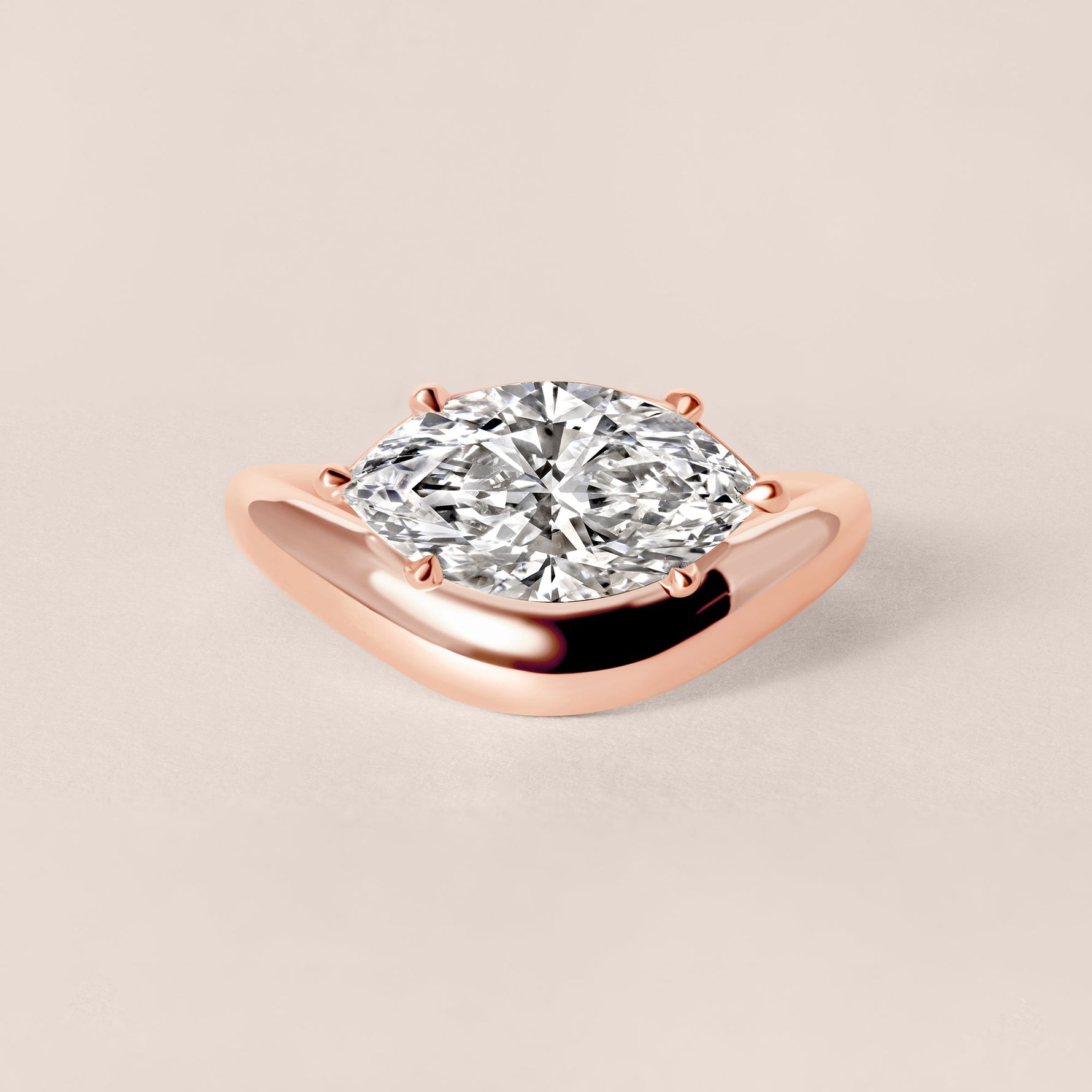 LIORA MARQUISE BASKET ENGAGEMENT Ring Ring ABER-127.2-MQ-LGD-11  - Abtin & Co.