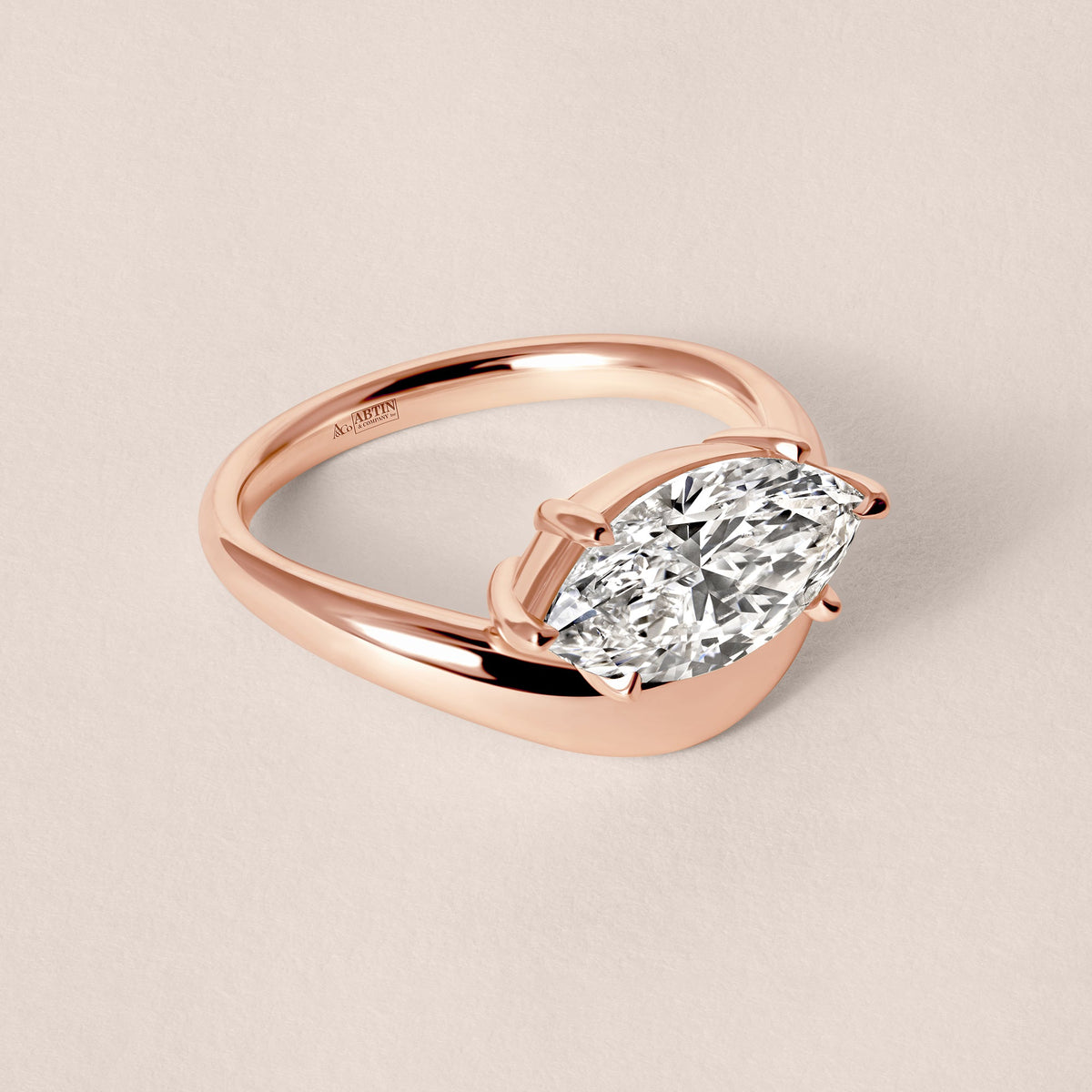LIORA MARQUISE BASKET ENGAGEMENT Ring Ring ABER-127.2-MQ-LGD-11  - Abtin & Co.