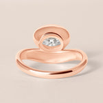 Liora Oval Bezel Engagement Ring Ring ABER-127.3-OV-LGD-1  - Abtin & Co.