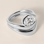 Liora Oval Bezel Engagement Ring Ring ABER-127.3-OV-LGD-1  - Abtin & Co.