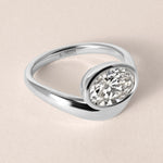 Liora Oval Bezel Engagement Ring Ring ABER-127.3-OV-LGD-1  - Abtin & Co.