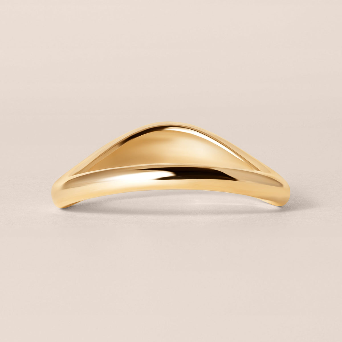 LIORA PLAIN GOLD CONTOUR Band Ring ABB-844-FGD-2  - Abtin & Co.