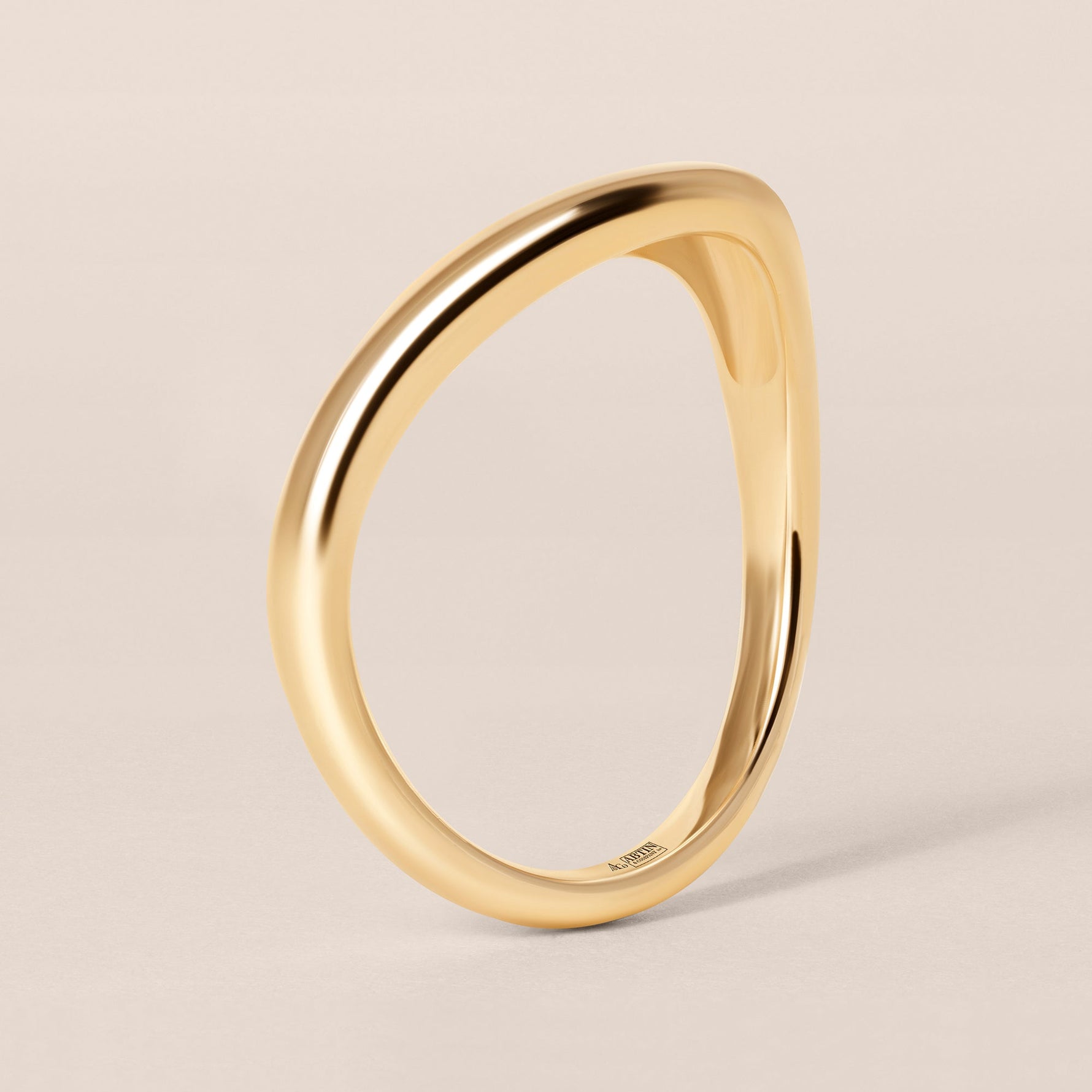 LIORA PLAIN GOLD CONTOUR Band Ring ABB-844-FGD-2  - Abtin & Co.