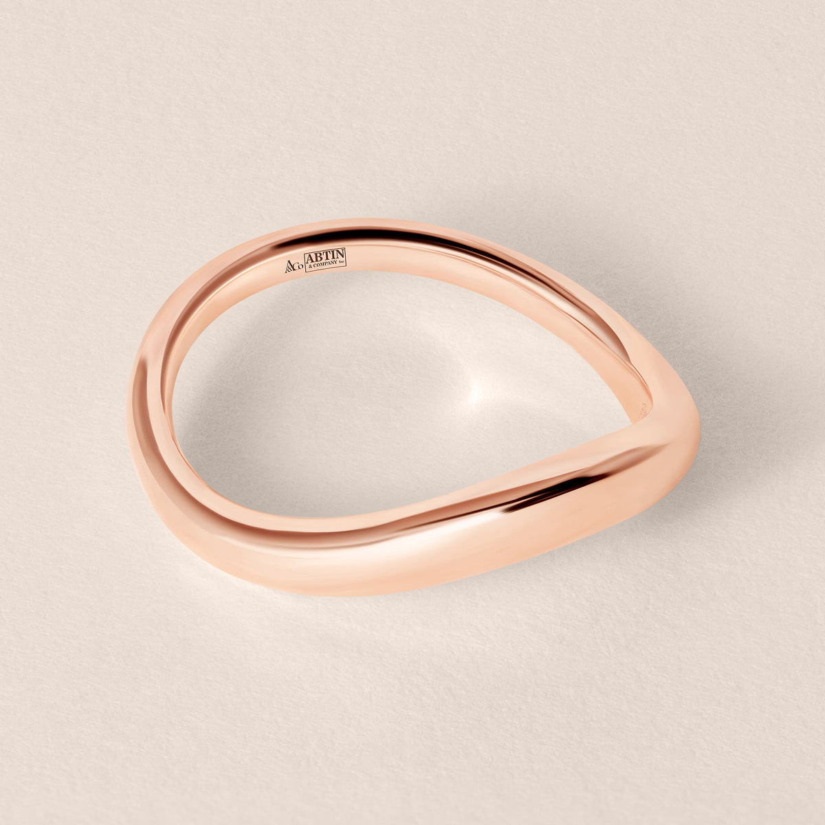 LIORA PLAIN GOLD CONTOUR Band Ring ABB-844-FGD-6  - Abtin & Co.