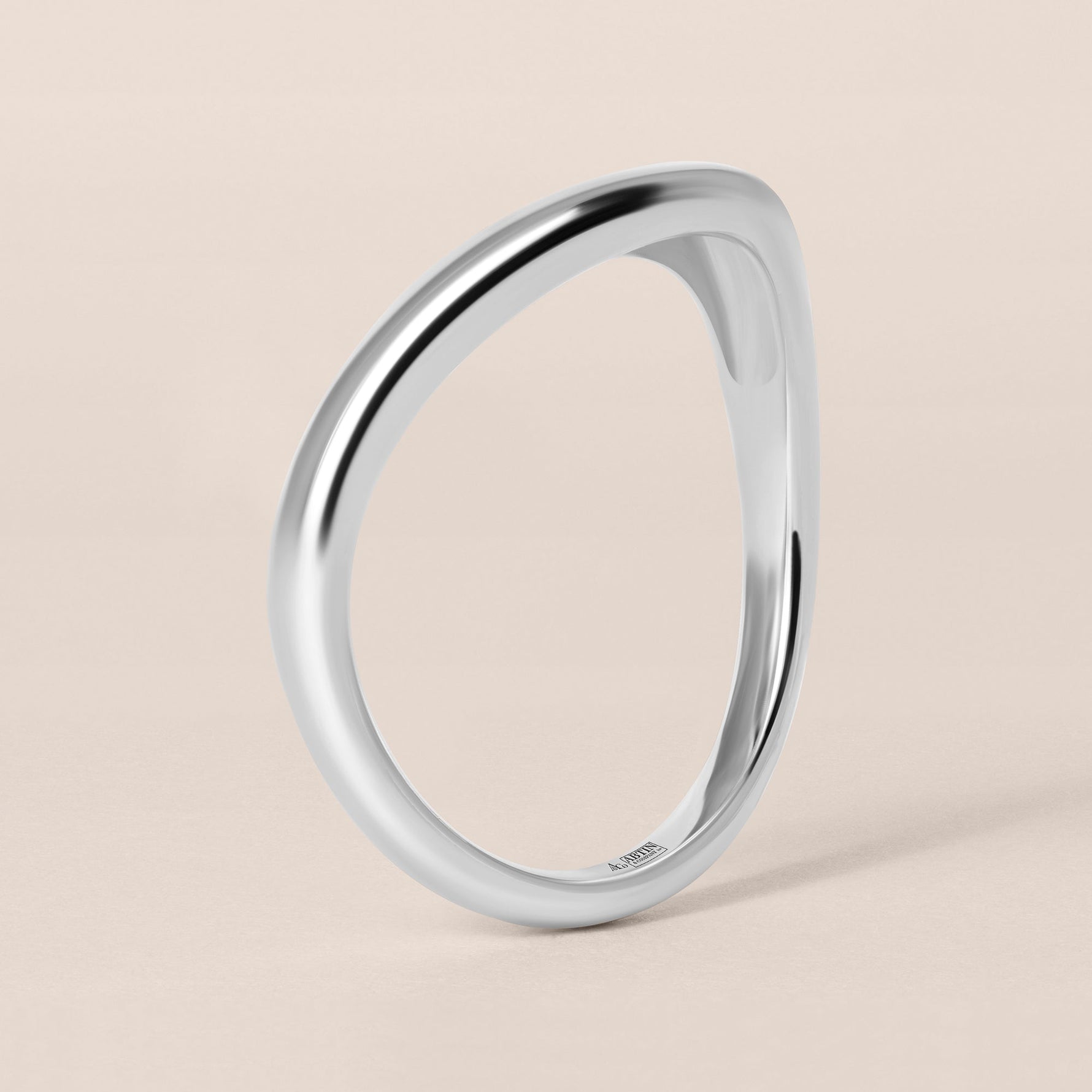 LIORA PLAIN GOLD CONTOUR Band Ring ABB-844-FGD-4  - Abtin & Co.