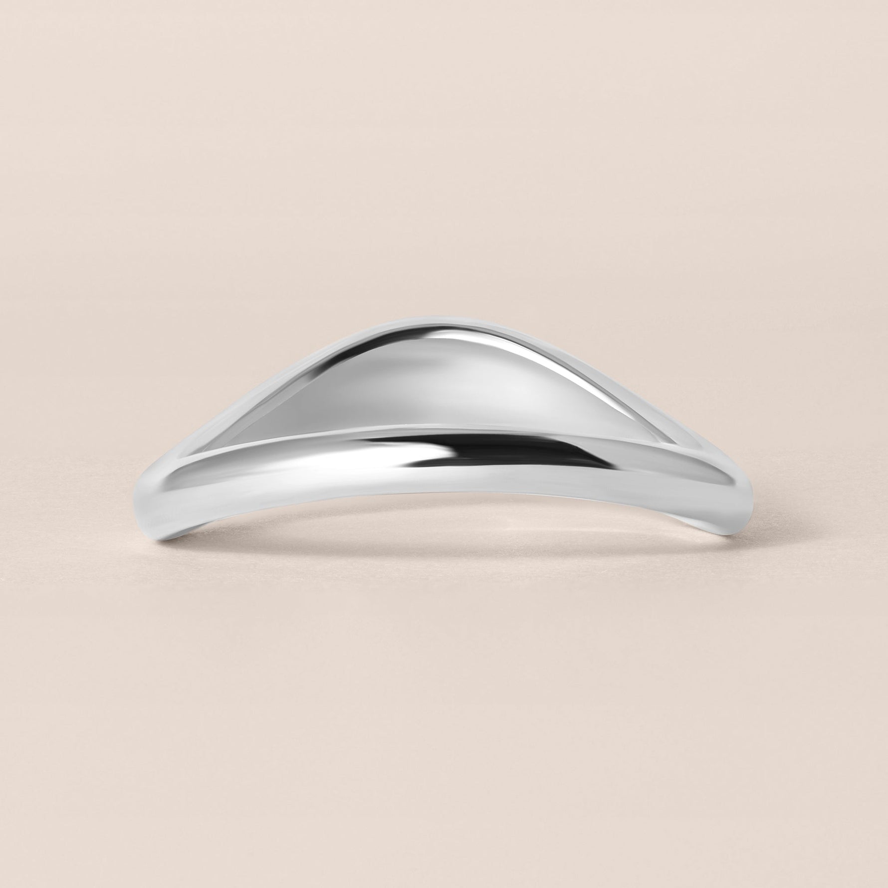 LIORA PLAIN GOLD CONTOUR Band Ring ABB-844-FGD-4  - Abtin & Co.