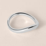 LIORA PLAIN GOLD CONTOUR Band Ring ABB-844-FGD-4  - Abtin & Co.
