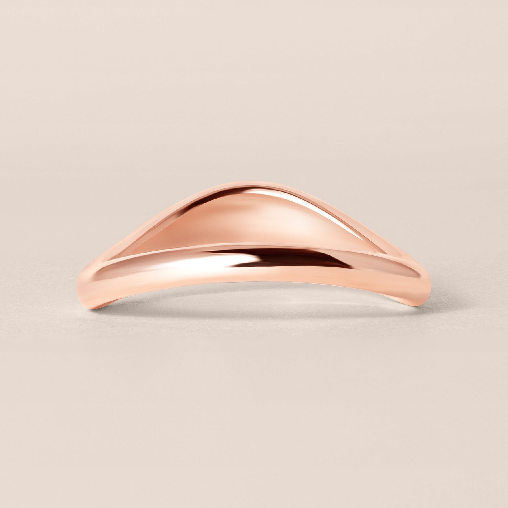 LIORA PLAIN GOLD CONTOUR Band Ring ABB-844-FGD-6  - Abtin & Co.