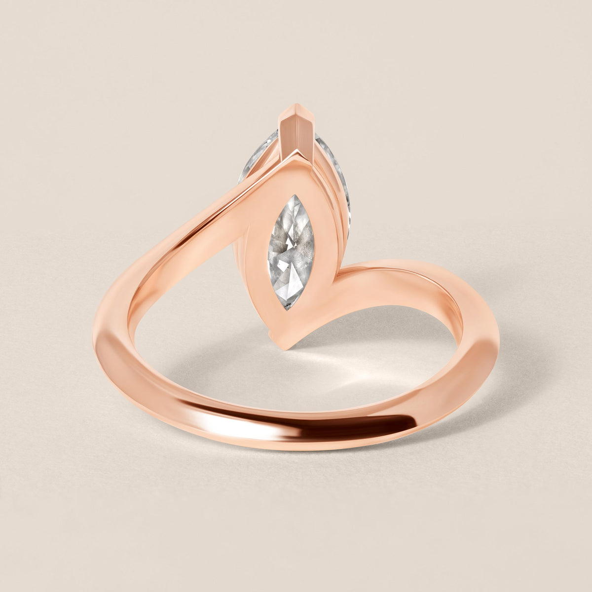 Marquise Aeris Engagement Ring Ring ABER-128-MQ-LGD-11  - Abtin & Co.