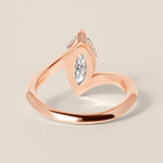 Marquise Aeris Engagement Ring Ring ABER-128-MQ-LGD-11  - Abtin & Co.