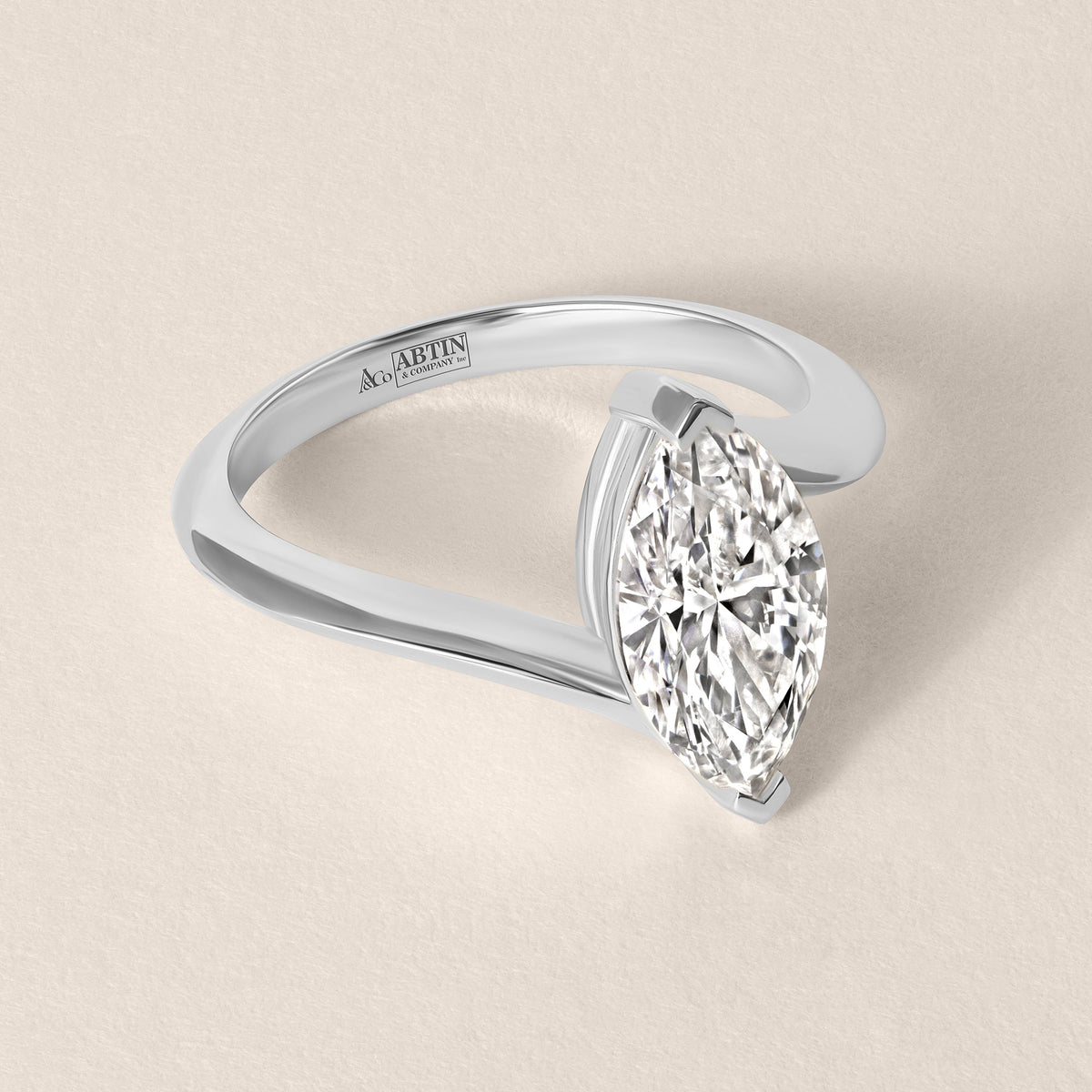 Marquise Aeris Engagement Ring Ring ABER-128-MQ-LGD-6  - Abtin & Co.
