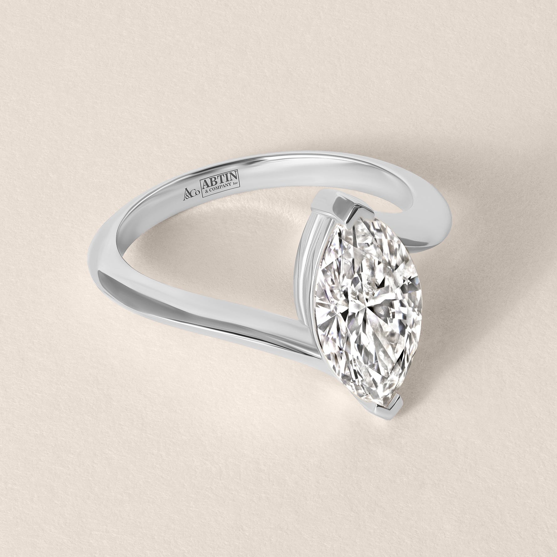 Marquise Aeris Engagement Ring Ring ABER-128-MQ-LGD-6  - Abtin & Co.