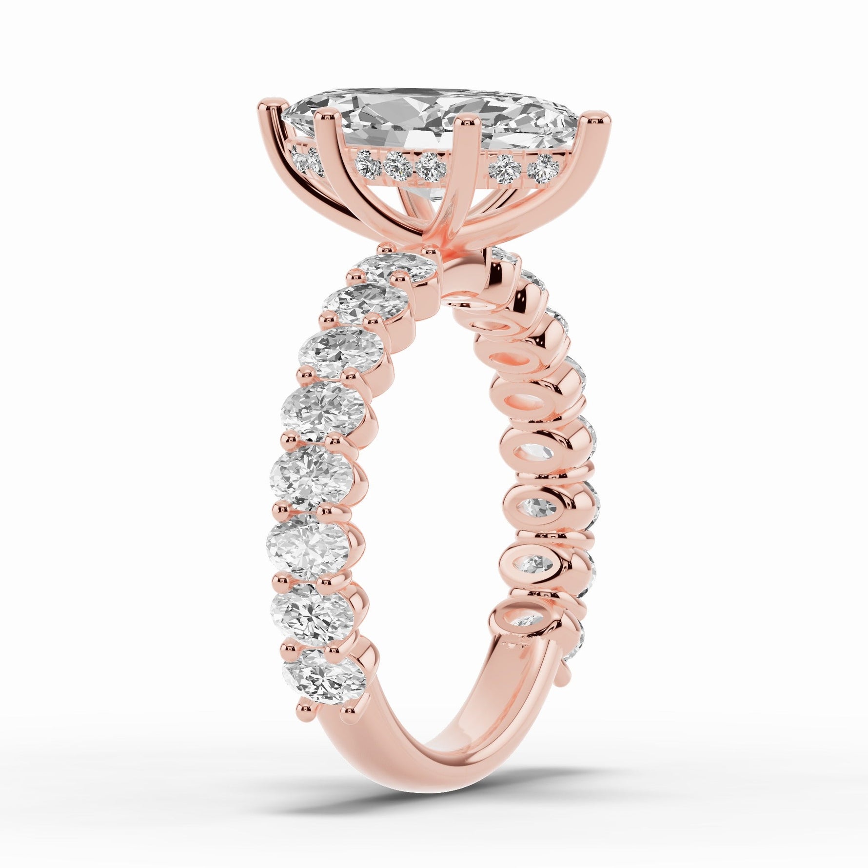 Marquise Aurielle Crown Engagement Ring Ring ABER-106-MQ-LGD-11  - Abtin & Co.