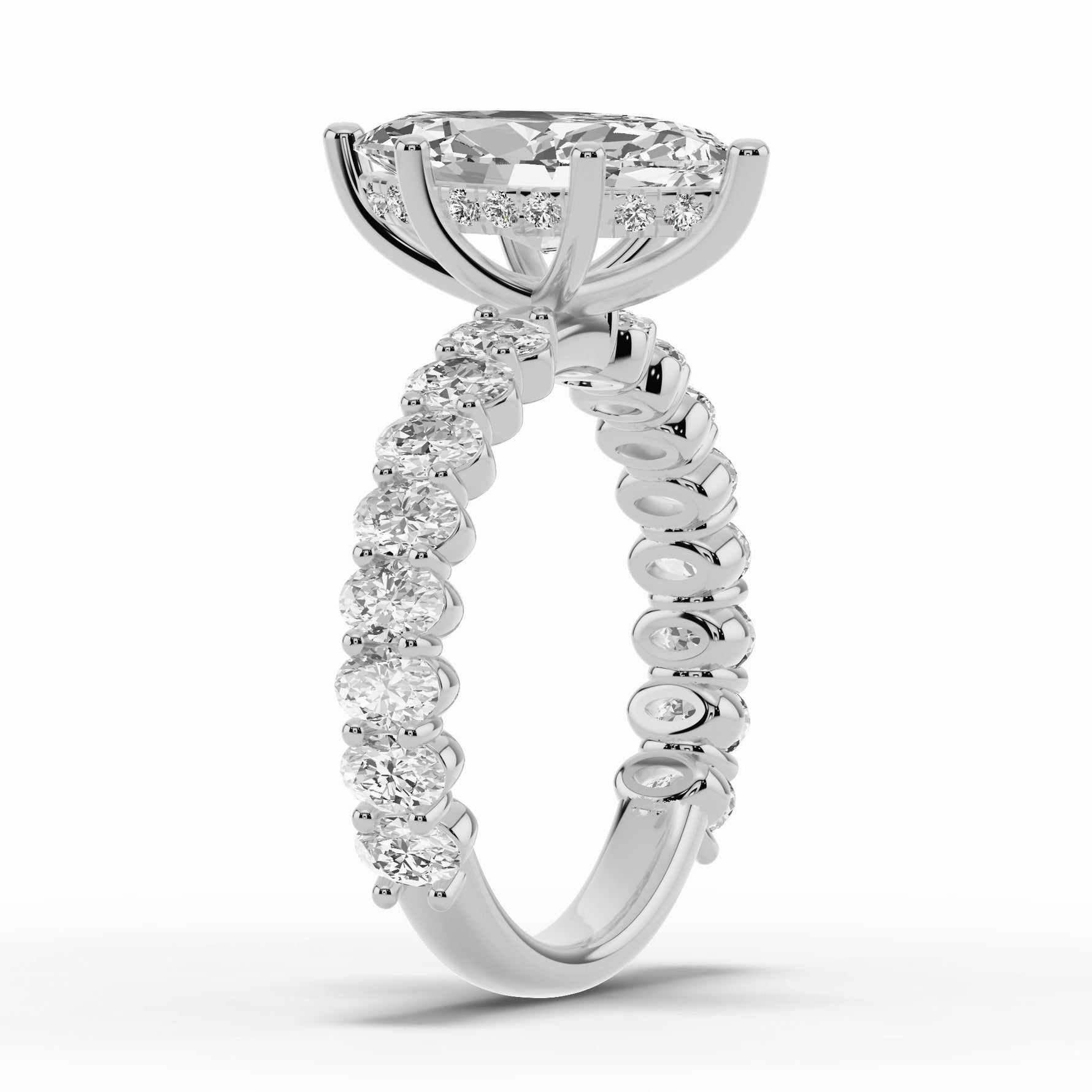 Marquise Aurielle Crown Engagement Ring Ring ABER-106-MQ-LGD-6  - Abtin & Co.