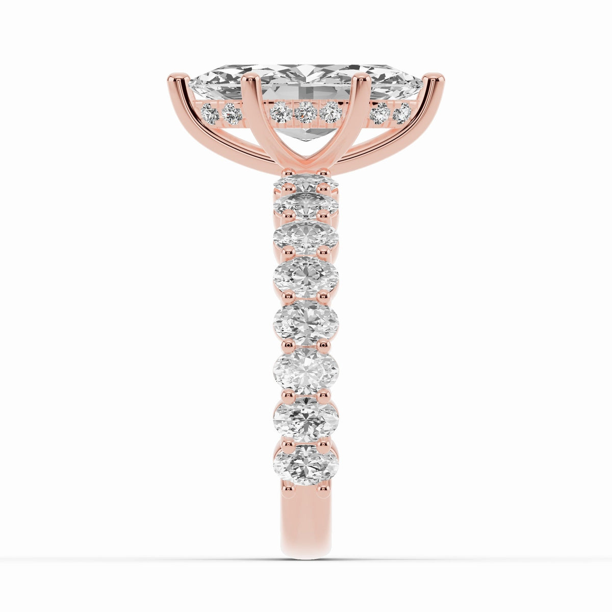 Marquise Aurielle Crown Engagement Ring Ring ABER-106-MQ-LGD-11  - Abtin & Co.