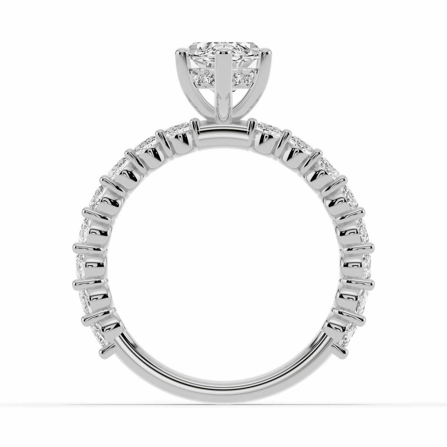Marquise Aurielle Crown Engagement Ring Ring ABER-106-MQ-LGD-6  - Abtin & Co.