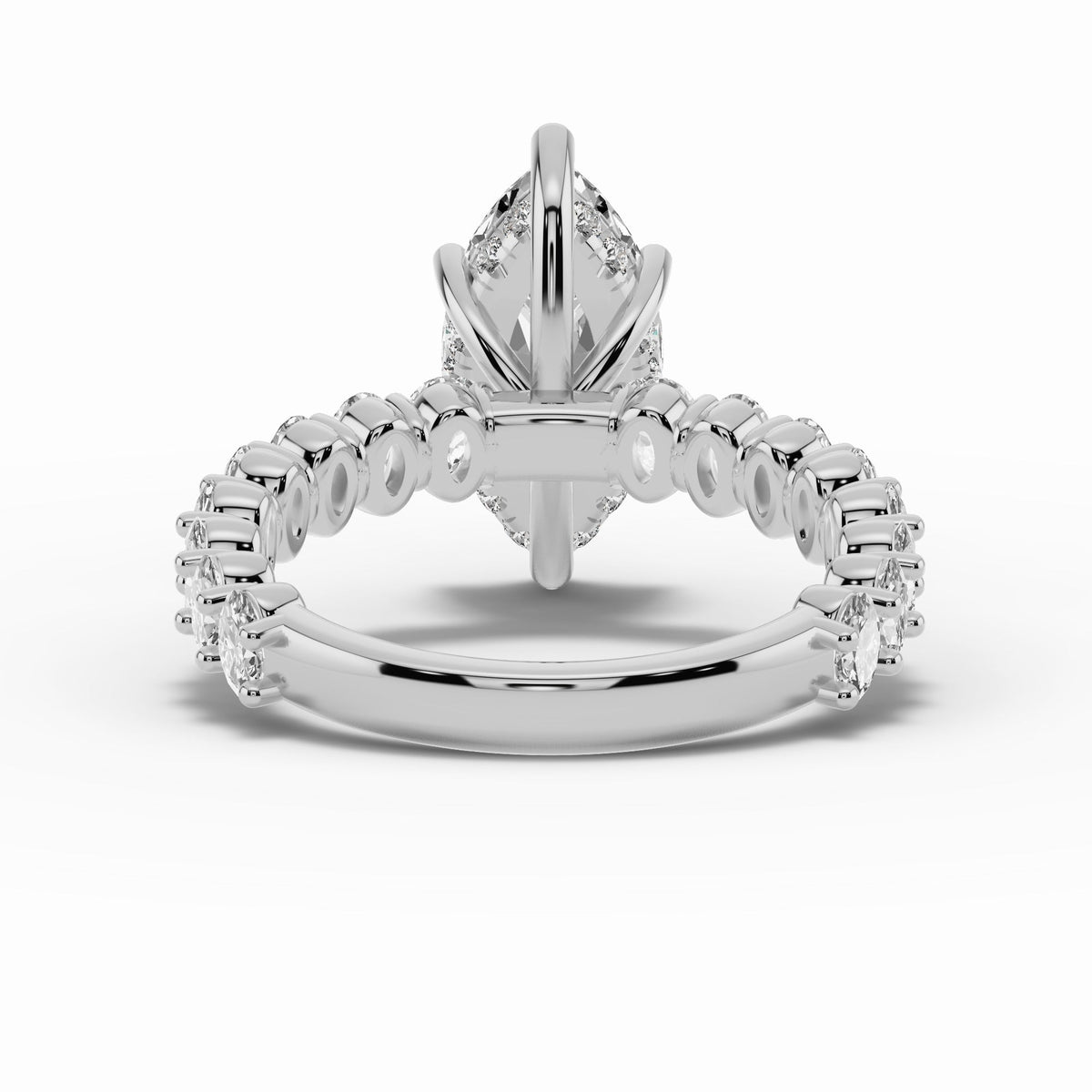 Marquise Aurielle Crown Engagement Ring Ring ABER-106-MQ-LGD-6  - Abtin & Co.