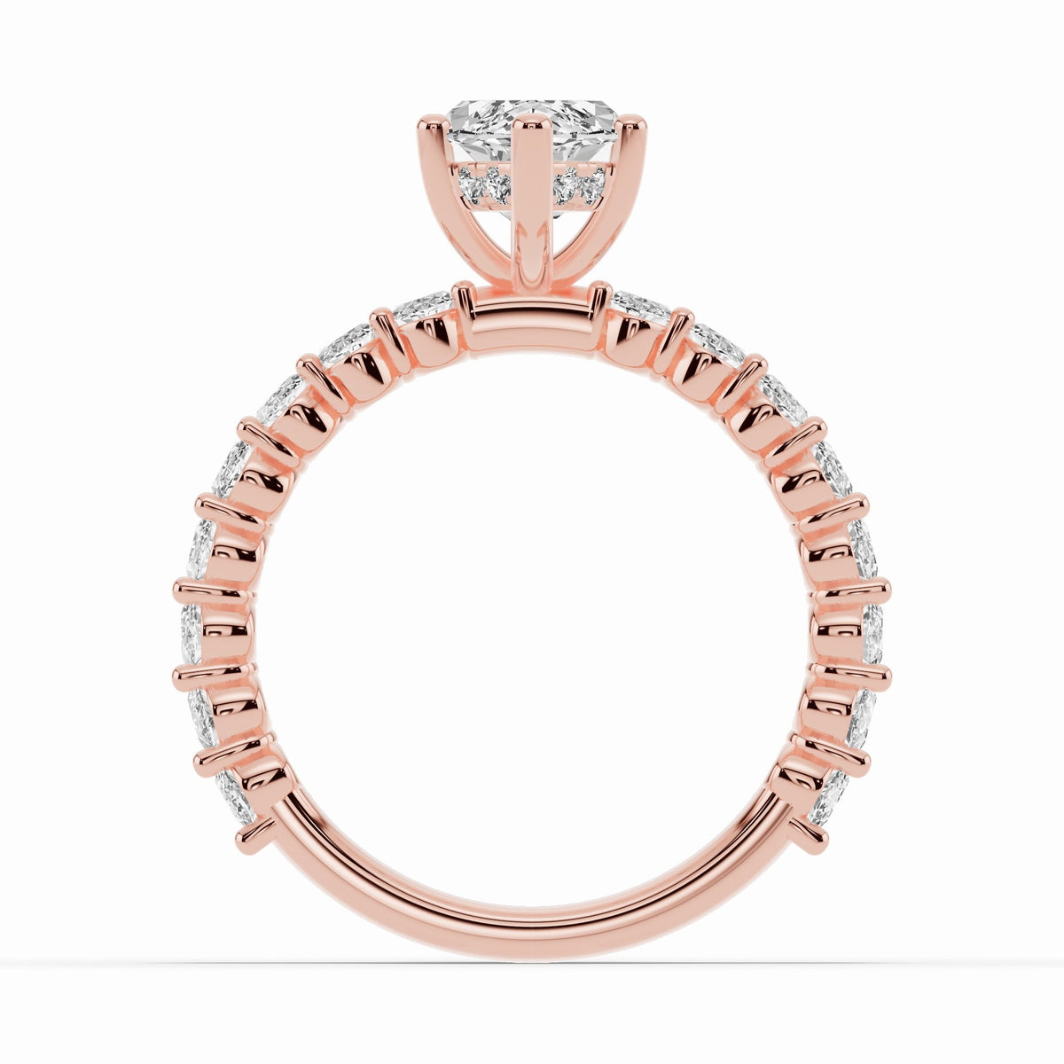 Marquise Aurielle Crown Engagement Ring Ring ABER-106-MQ-LGD-11  - Abtin & Co.