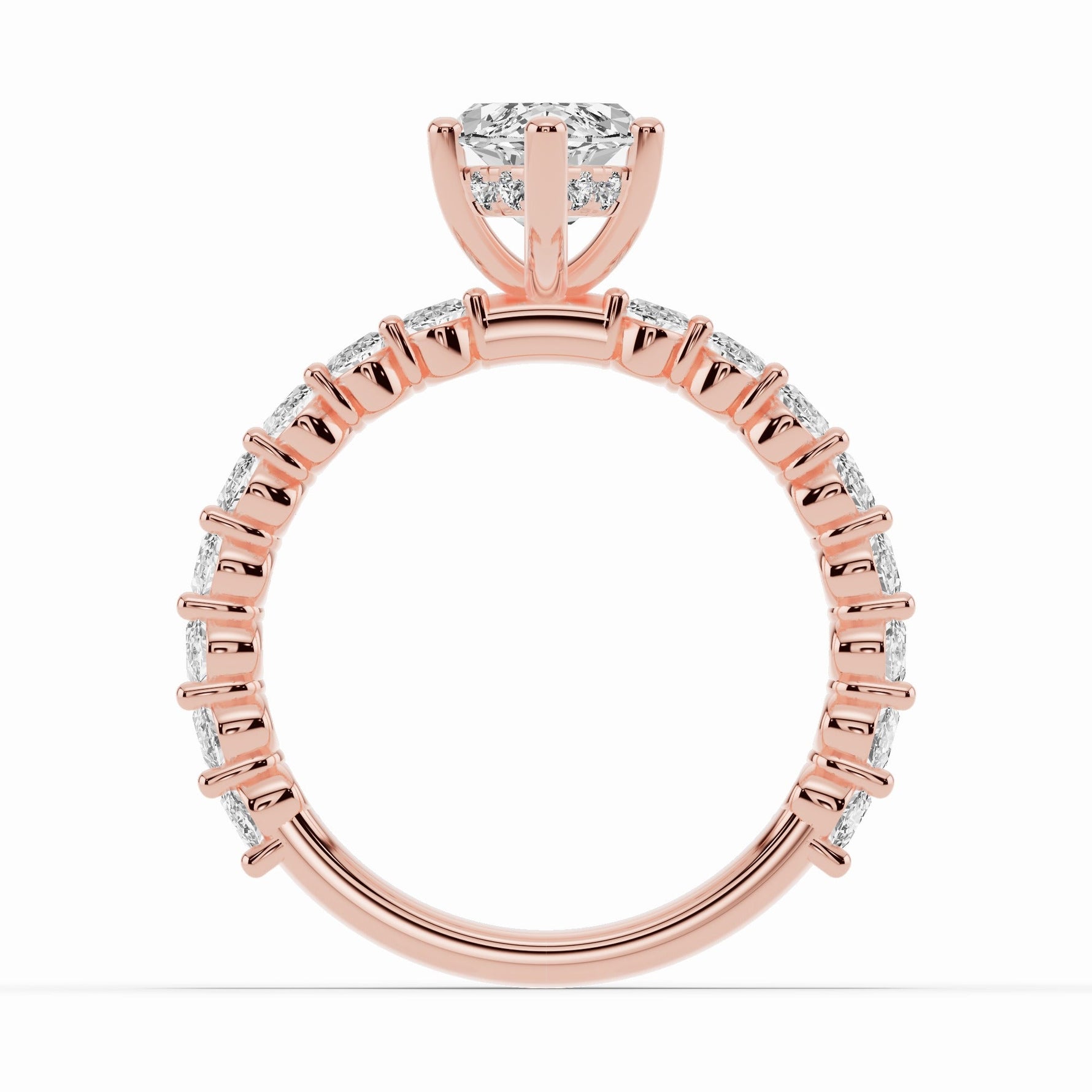 Marquise Aurielle Crown Engagement Ring Ring ABER-106-MQ-LGD-11  - Abtin & Co.