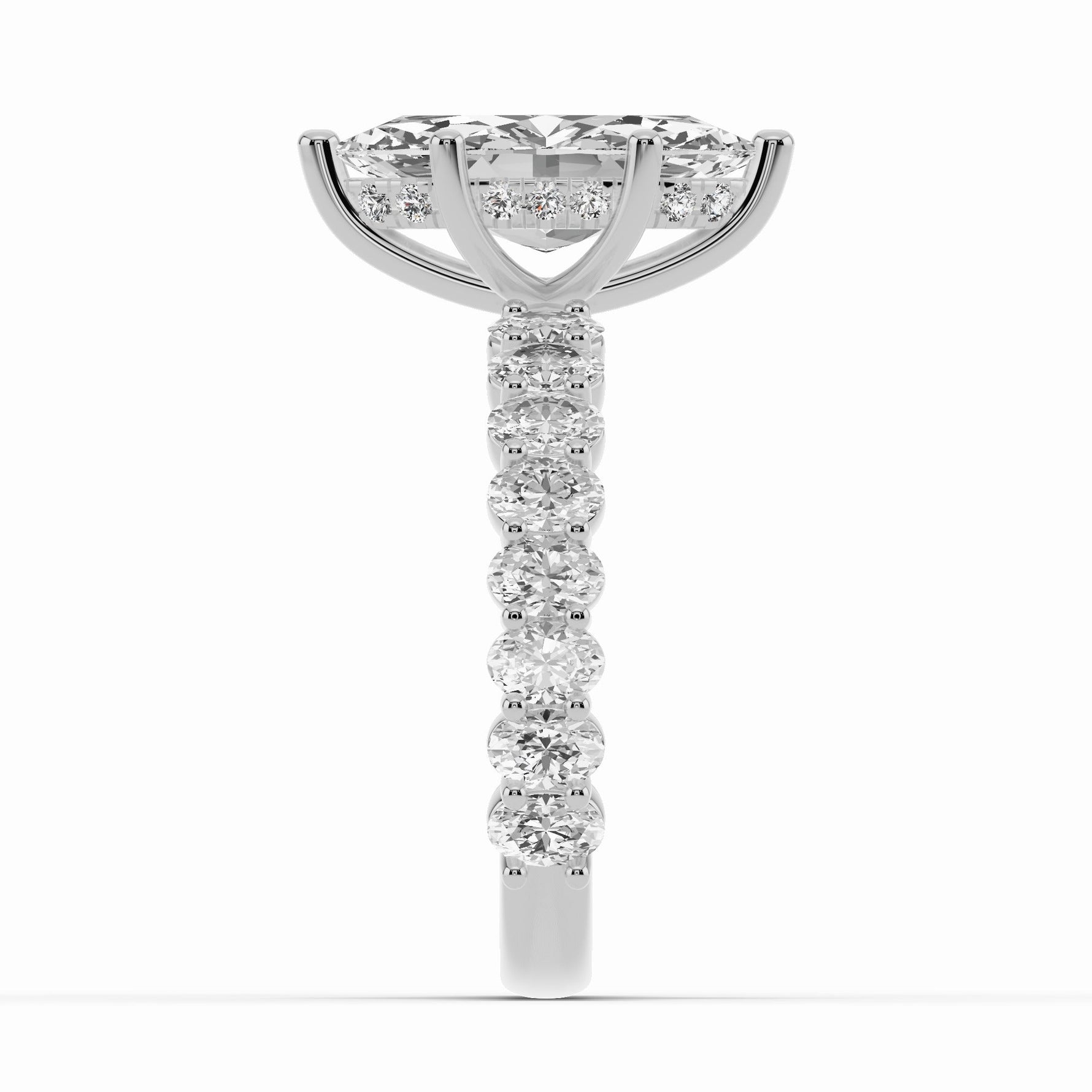 Marquise Aurielle Crown Engagement Ring Ring ABER-106-MQ-LGD-6  - Abtin & Co.