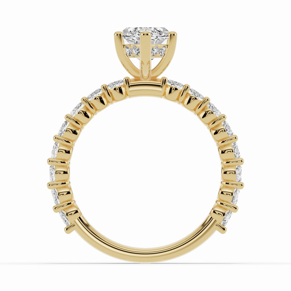 Marquise Aurielle Crown Engagement Ring Ring ABER-106-MQ-LGD-1  - Abtin & Co.