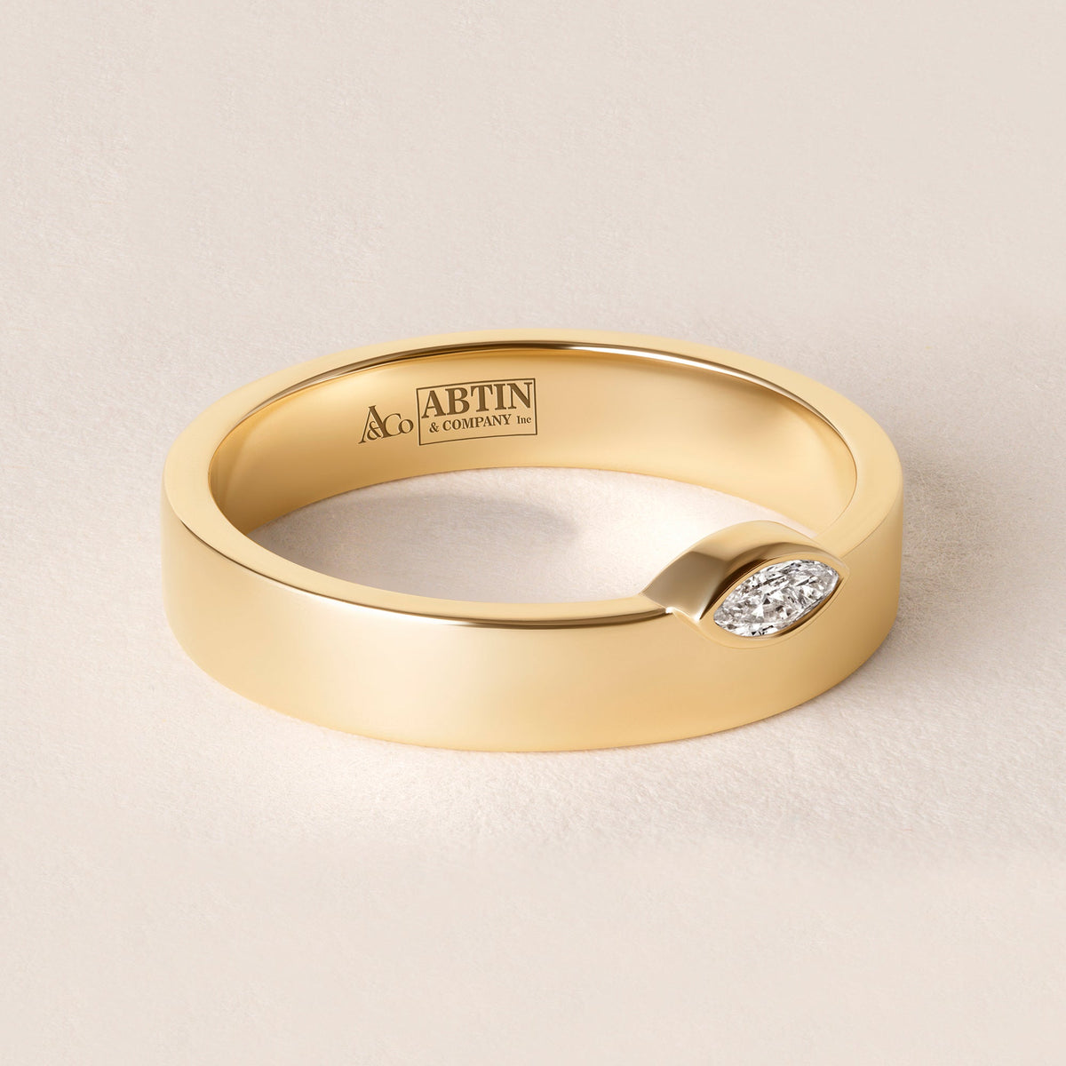 Marquise Centerline Edge Ring Ring ABB-713.1V1-MQ-D-1  - Abtin & Co.
