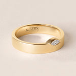 Marquise Centerline Edge Ring Ring ABB-713.1V1-MQ-D-1  - Abtin & Co.