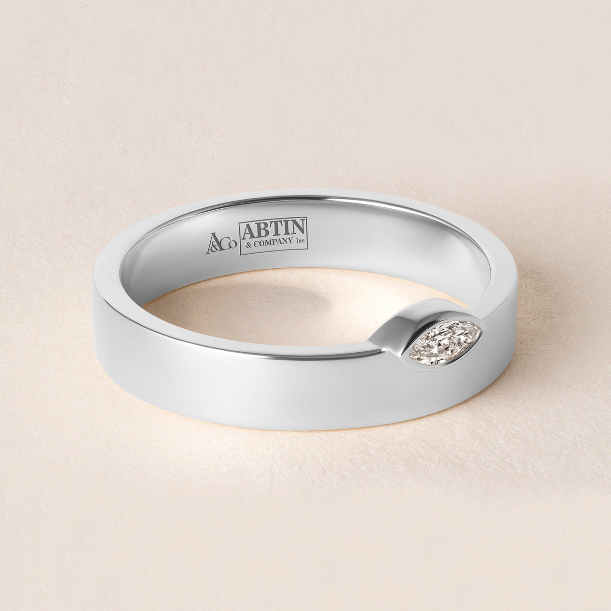Marquise Centerline Edge Ring Ring ABB-713.1V1-MQ-D-14  - Abtin & Co.