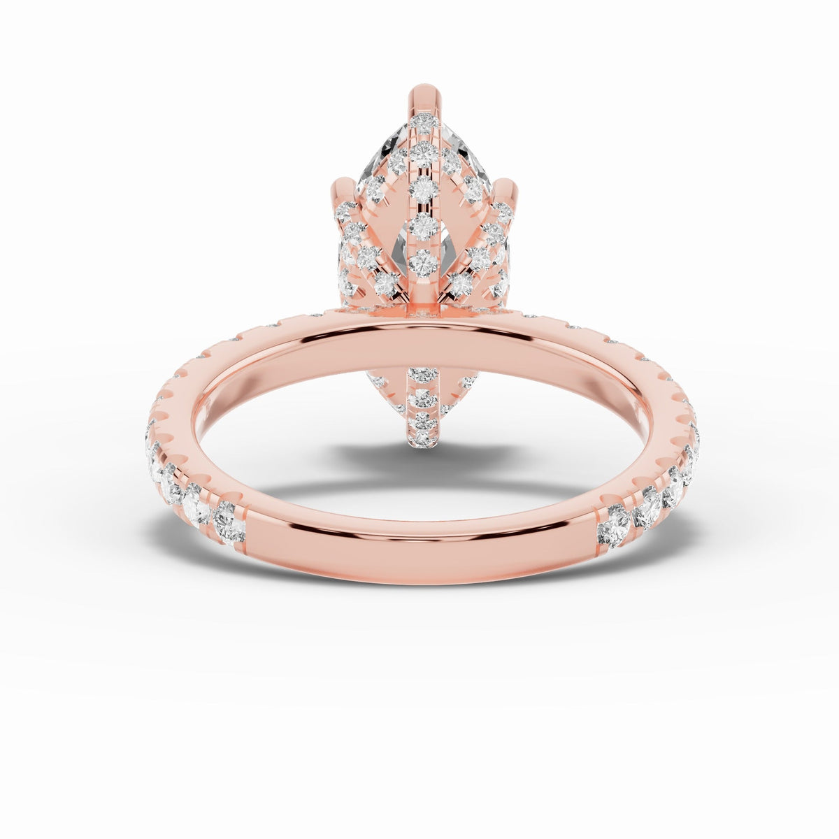 Marquise Coronet Diamond Crown Engagement Ring Ring ABER-105-MQ-LGD-11  - Abtin & Co.