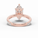Marquise Coronet Diamond Crown Engagement Ring Ring ABER-105-MQ-LGD-11  - Abtin & Co.