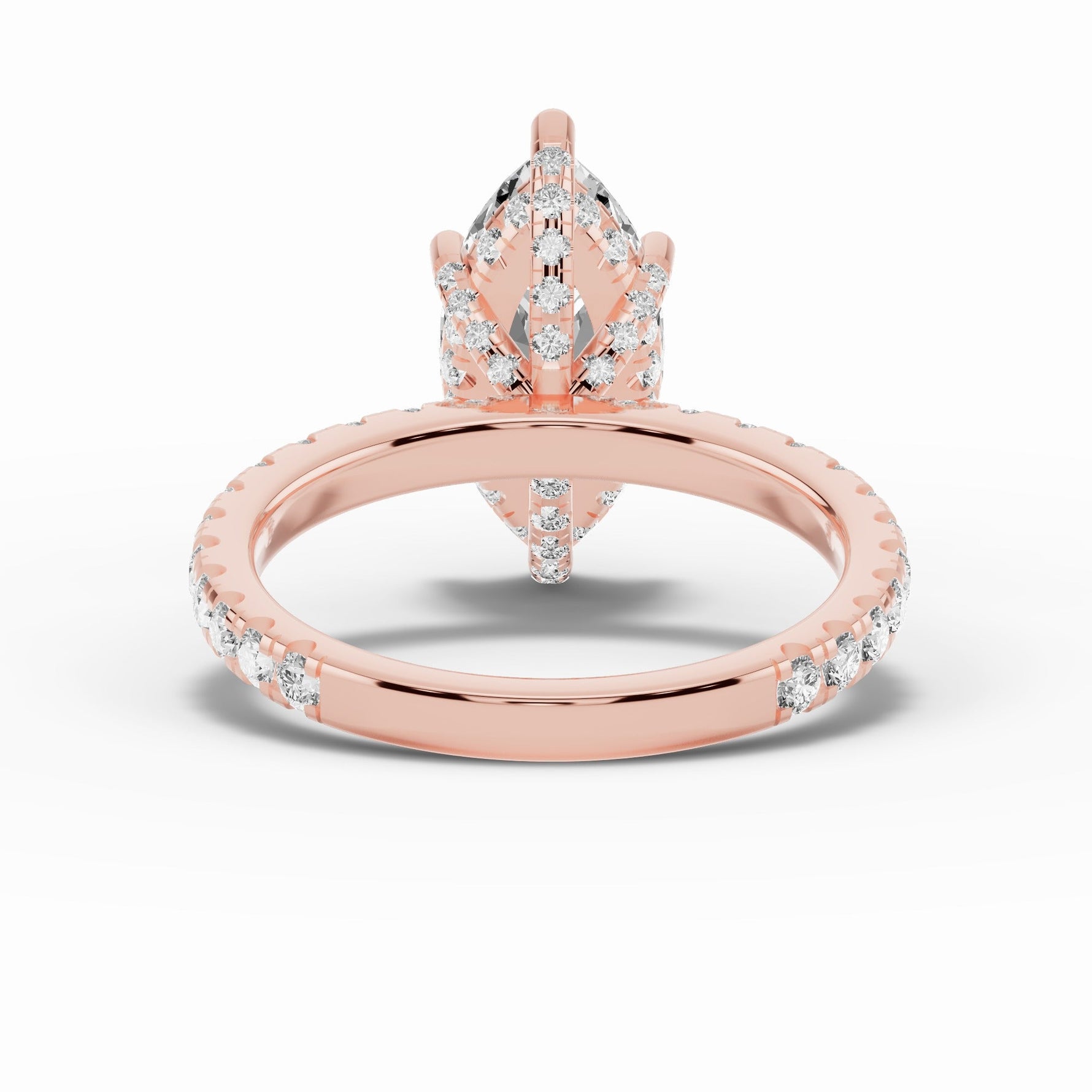 Marquise Coronet Diamond Crown Engagement Ring Ring ABER-105-MQ-LGD-11  - Abtin & Co.