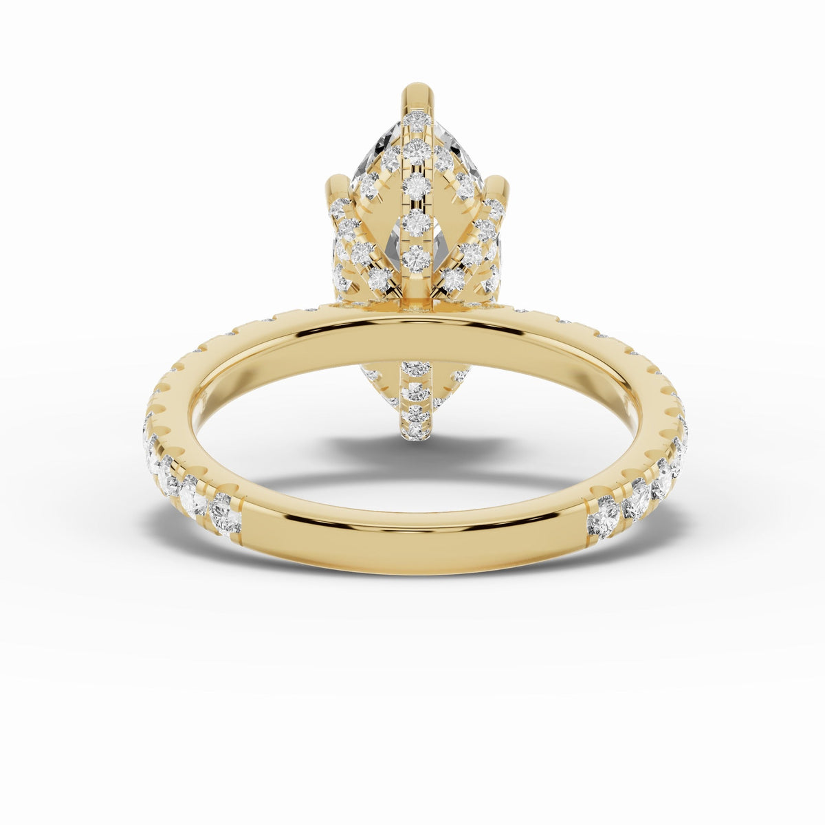 Marquise Coronet Diamond Crown Engagement Ring Ring ABER-105-MQ-LGD-1  - Abtin & Co.