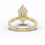 Marquise Coronet Diamond Crown Engagement Ring Ring ABER-105-MQ-LGD-1  - Abtin & Co.