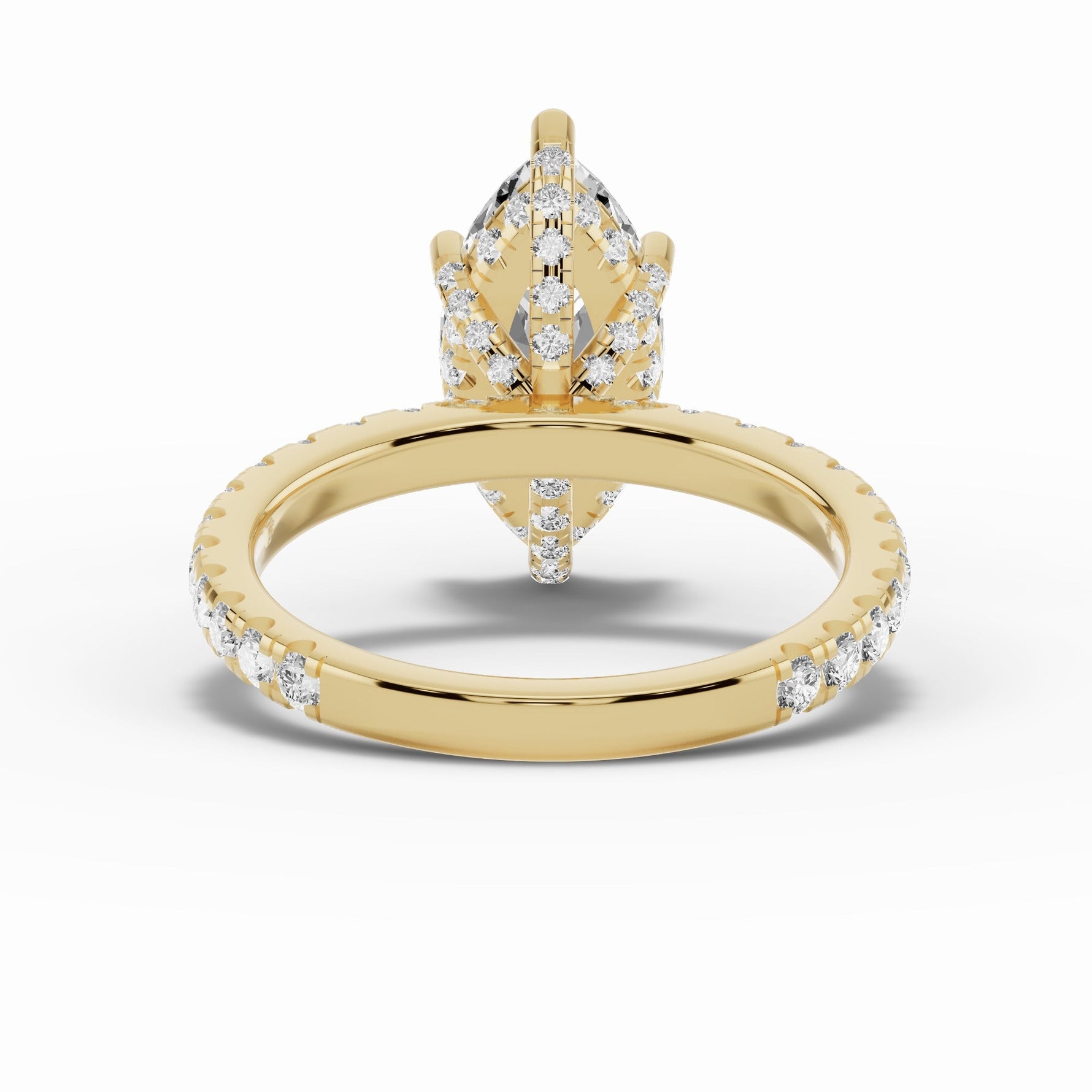 Marquise Coronet Diamond Crown Engagement Ring Ring ABER-105-MQ-LGD-1  - Abtin & Co.