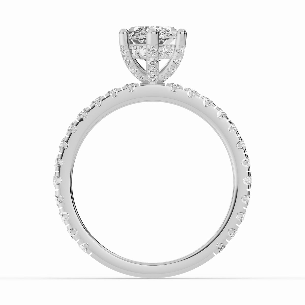 Marquise Coronet Diamond Crown Engagement Ring Ring ABER-105-MQ-LGD-11  - Abtin & Co.