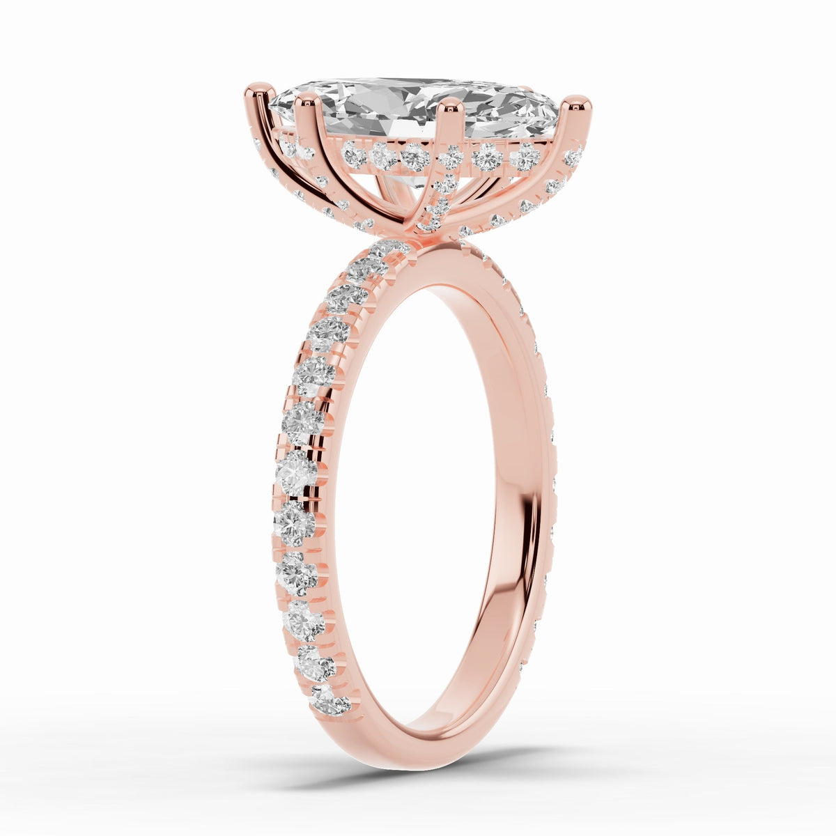 Marquise Coronet Diamond Crown Engagement Ring Ring ABER-105-MQ-LGD-11  - Abtin & Co.